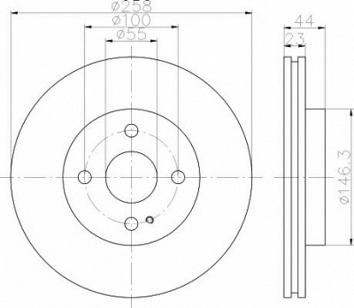 HELLA PAGID 8dd355114541 -  Тормозной диск